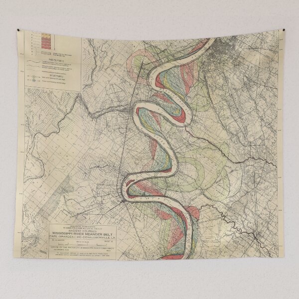 Item preview, Harold Fisk, 1944 - Ancient Courses: Mississippi River Meander Belt, Plate 22 Sheet 15 designed and sold by VISIBLECREATION.