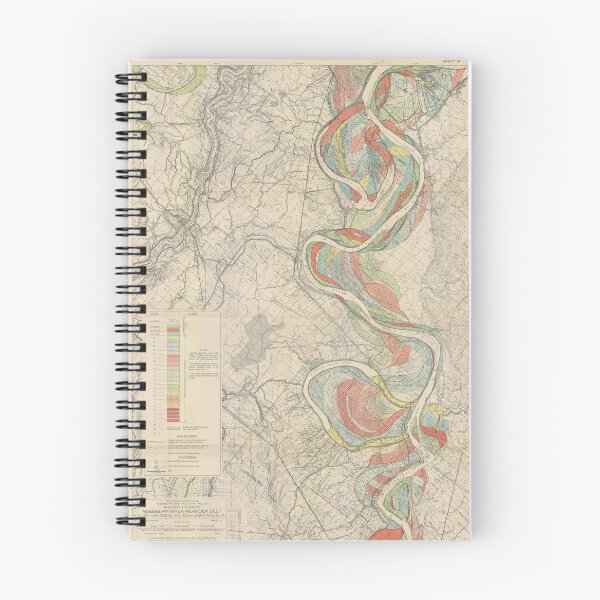Item preview, Harold Fisk, 1944 - Ancient Courses: Mississippi River Meander Belt, Plate 22 Sheet 14 designed and sold by VISIBLECREATION.