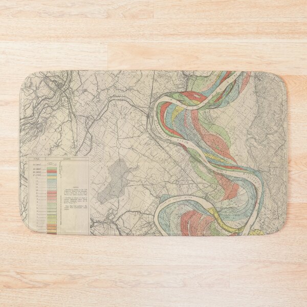 Item preview, Harold Fisk, 1944 - Ancient Courses: Mississippi River Meander Belt, Plate 22 Sheet 14 designed and sold by VISIBLECREATION.