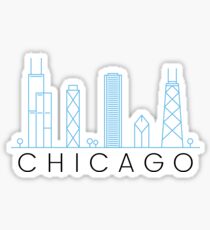 Chicago Skyline - minimalistisch und modern Sticker