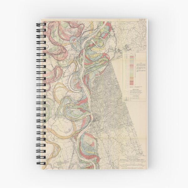 Item preview, Harold Fisk, 1944 - Ancient Courses: Mississippi River Meander Belt, Plate 22 Sheet 12 designed and sold by VISIBLECREATION.
