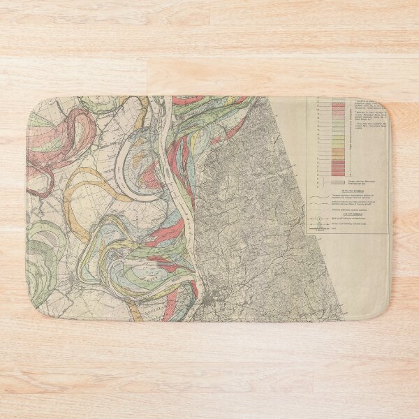 Item preview, Harold Fisk, 1944 - Ancient Courses: Mississippi River Meander Belt, Plate 22 Sheet 12 designed and sold by VISIBLECREATION.