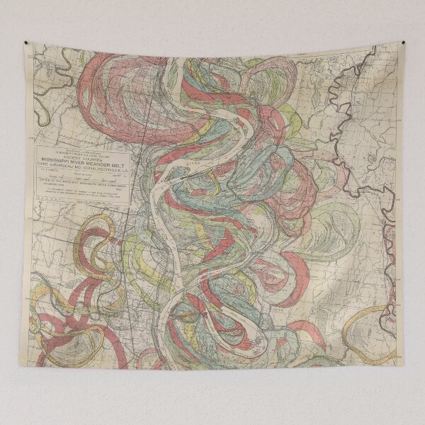 Item preview, Harold Fisk, 1944 - Ancient Courses: Mississippi River Meander Belt, Plate 22 Sheet 10 designed and sold by VISIBLECREATION.