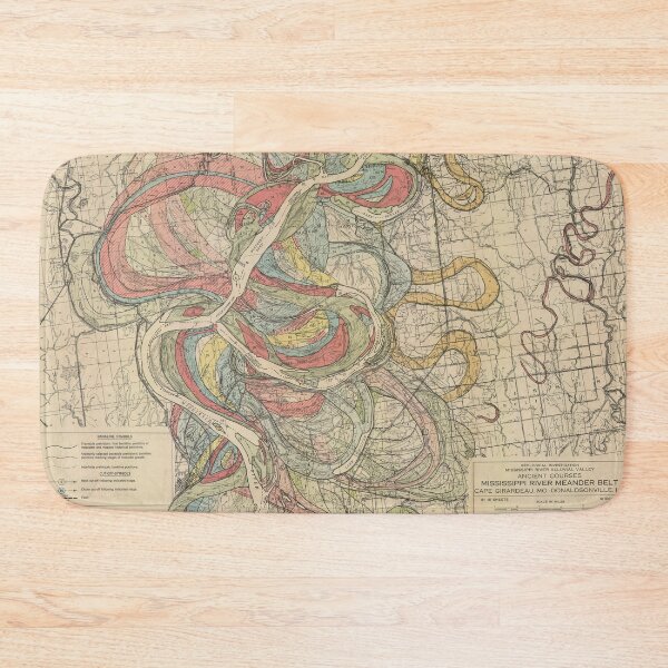 Item preview, Harold Fisk, 1944 - Ancient Courses: Mississippi River Meander Belt, Plate 22 Sheet 8 designed and sold by VISIBLECREATION.