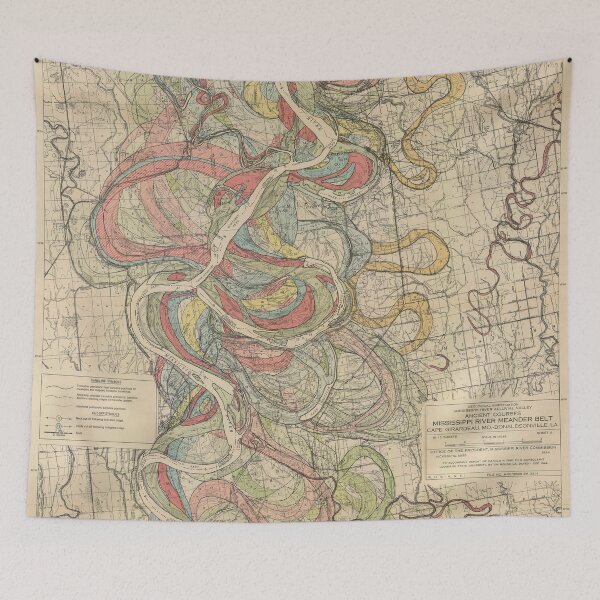 Item preview, Harold Fisk, 1944 - Ancient Courses: Mississippi River Meander Belt, Plate 22 Sheet 8 designed and sold by VISIBLECREATION.