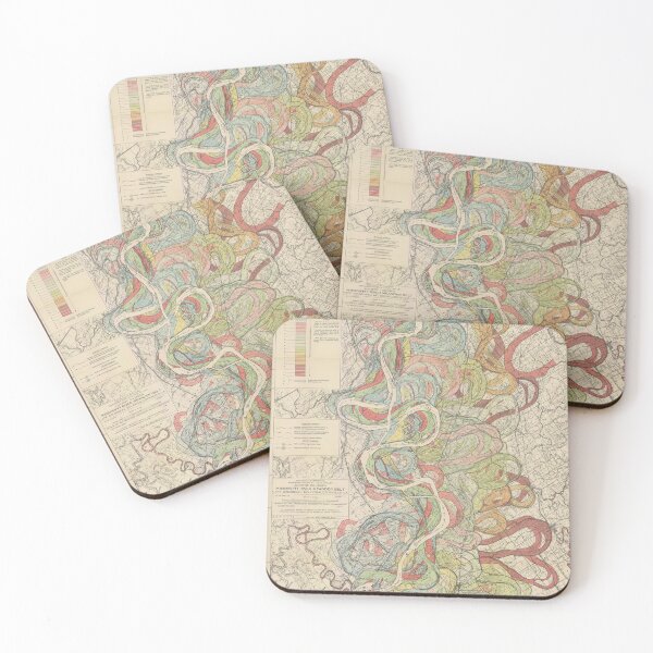 Item preview, Harold Fisk, 1944 - Ancient Courses: Mississippi River Meander Belt, Plate 22 Sheet 7 designed and sold by VISIBLECREATION.