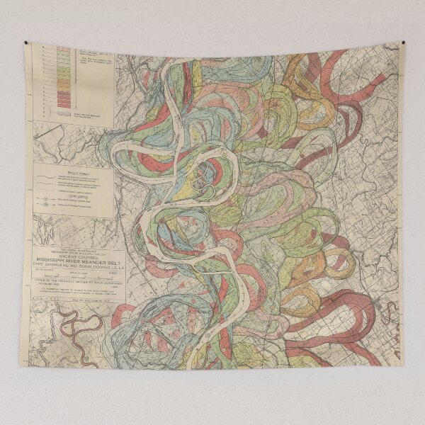 Item preview, Harold Fisk, 1944 - Ancient Courses: Mississippi River Meander Belt, Plate 22 Sheet 7 designed and sold by VISIBLECREATION.