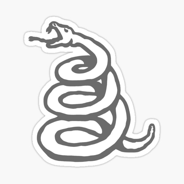 Grey Metalic Snakes Sticker