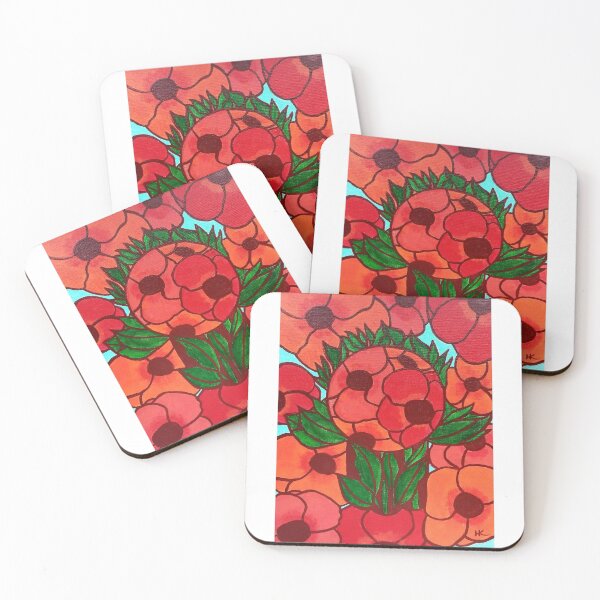Item preview, Poppies Hamsa by Harriette Knight designed and sold by harrietteknight.