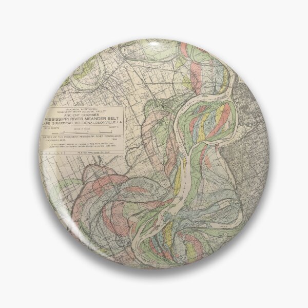 Item preview, Harold Fisk, 1944 - Ancient Courses: Mississippi River Meander Belt, Plate 22 Sheet 5 designed and sold by VISIBLECREATION.