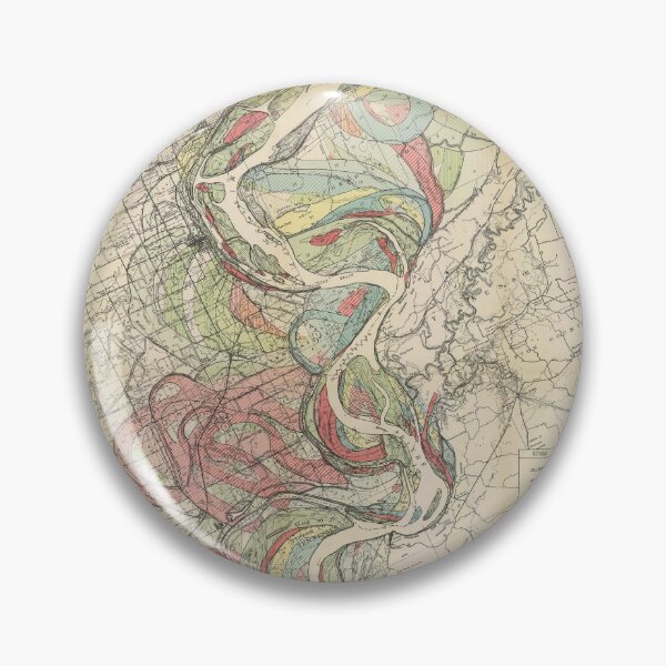 Item preview, Harold Fisk, 1944 - Ancient Courses: Mississippi River Meander Belt, Plate 22 Sheet 4 designed and sold by VISIBLECREATION.