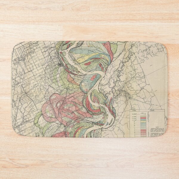 Item preview, Harold Fisk, 1944 - Ancient Courses: Mississippi River Meander Belt, Plate 22 Sheet 4 designed and sold by VISIBLECREATION.