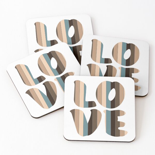 Item preview, Letters spelling LOVE with colorful stripes designed and sold by With My Hands By K.