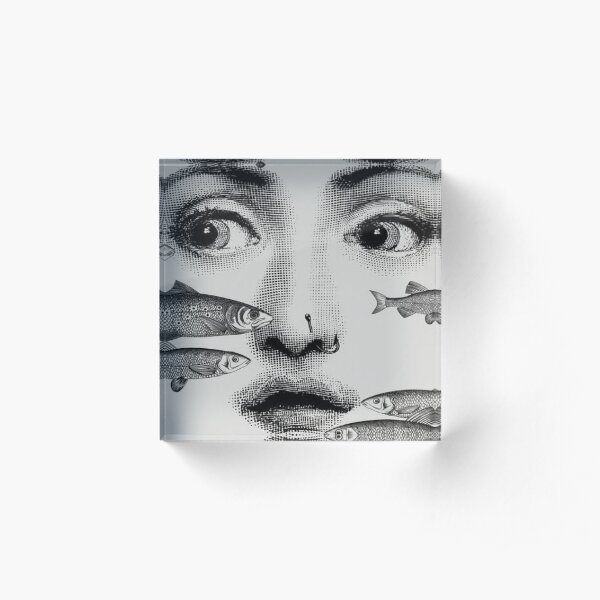 Fornasetti Fishes Acrylic Block