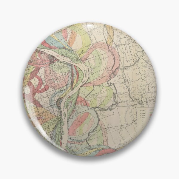 Item preview, Harold Fisk, 1944 - Ancient Courses: Mississippi River Meander Belt, Plate 22 Sheet 3 designed and sold by VISIBLECREATION.