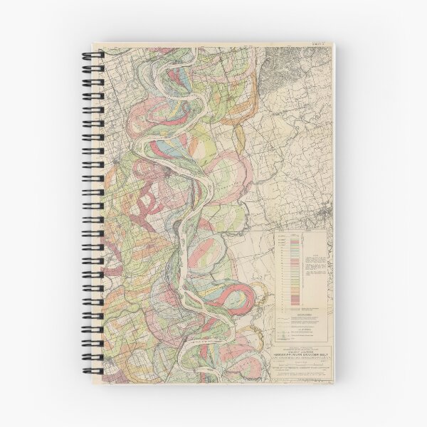 Item preview, Harold Fisk, 1944 - Ancient Courses: Mississippi River Meander Belt, Plate 22 Sheet 3 designed and sold by VISIBLECREATION.