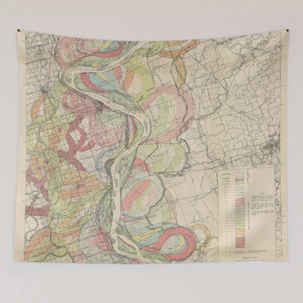Item preview, Harold Fisk, 1944 - Ancient Courses: Mississippi River Meander Belt, Plate 22 Sheet 3 designed and sold by VISIBLECREATION.