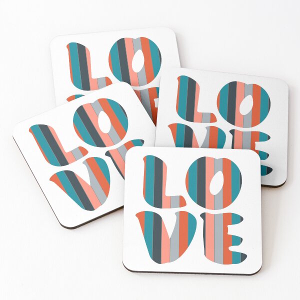 Item preview, Letters spelling LOVE with colorful stripes designed and sold by With My Hands By K.
