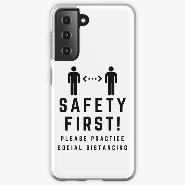 Covid-19 Social Distancing Safety Poster Samsung Galaxy Soft Case