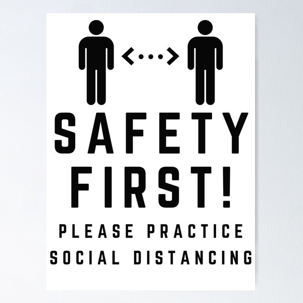 Item preview, Covid-19 Social Distancing Safety Poster designed and sold by notakename.
