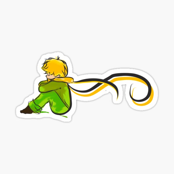 Sticker Petit Prince dans l'herbe - TenStickers