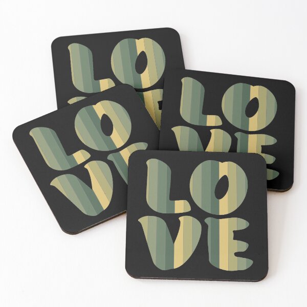 Item preview, Letters spelling LOVE with colorful stripes designed and sold by With My Hands By K.