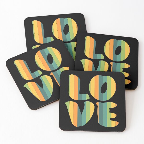 Item preview, Letters spelling LOVE with colorful stripes designed and sold by With My Hands By K.