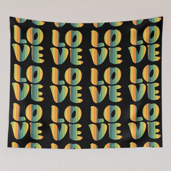 Item preview, Letters spelling LOVE with colorful stripes designed and sold by With My Hands By K.