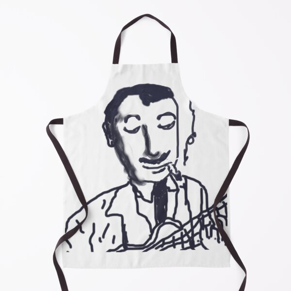 Item preview, Django Reinhardt, Gyspy Jazz Guitarist, Hot Club, Hot jazz, Guitar, drawing designed and sold by Stacey Lazarus.