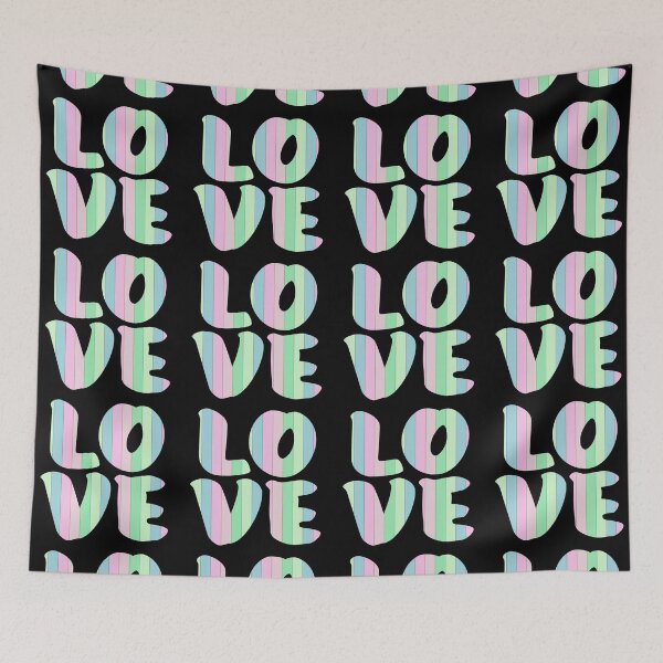 Item preview, Letters spelling LOVE with colorful stripes designed and sold by With My Hands By K.