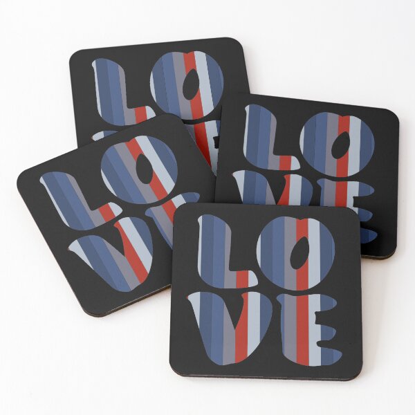 Item preview, Letters spelling LOVE with colorful stripes designed and sold by With My Hands By K.