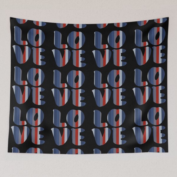 Item preview, Letters spelling LOVE with colorful stripes designed and sold by With My Hands By K.
