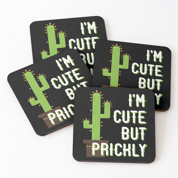 Item preview, I'm Cute But Prickly Funny Cactus Succulent designed and sold by TheButtonCrew.