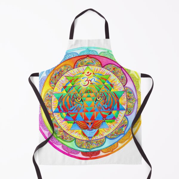 Item preview, Inner Strength Psychedelic Tiger Sri Yantra Trippy Mandala designed and sold by Rebecca Wang.