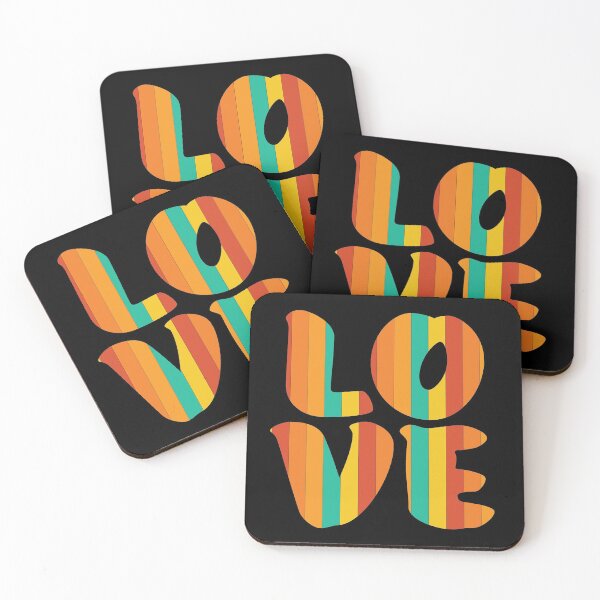 Item preview, Letters spelling LOVE with colorful stripes designed and sold by With My Hands By K.