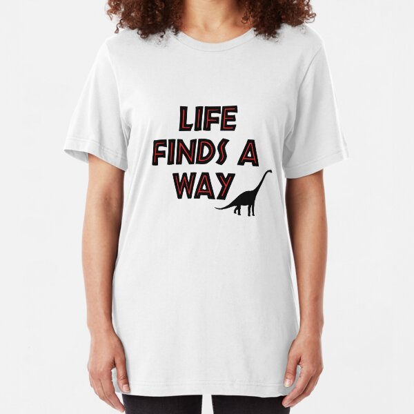 Jurassic Park - Life Finds a Way Slim Fit T-Shirt