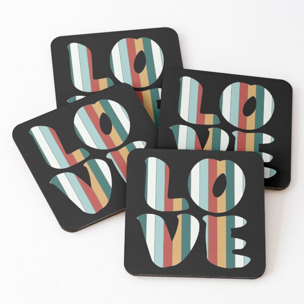 Item preview, Letters spelling LOVE with colorful stripes designed and sold by With My Hands By K.