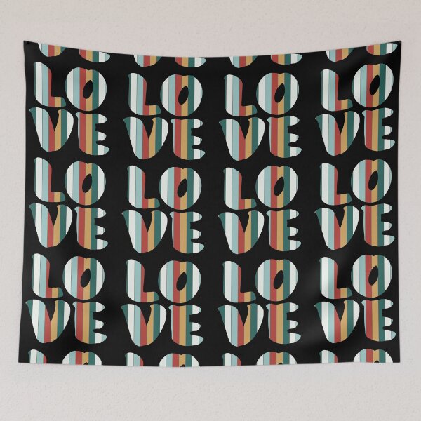 Item preview, Letters spelling LOVE with colorful stripes designed and sold by With My Hands By K.