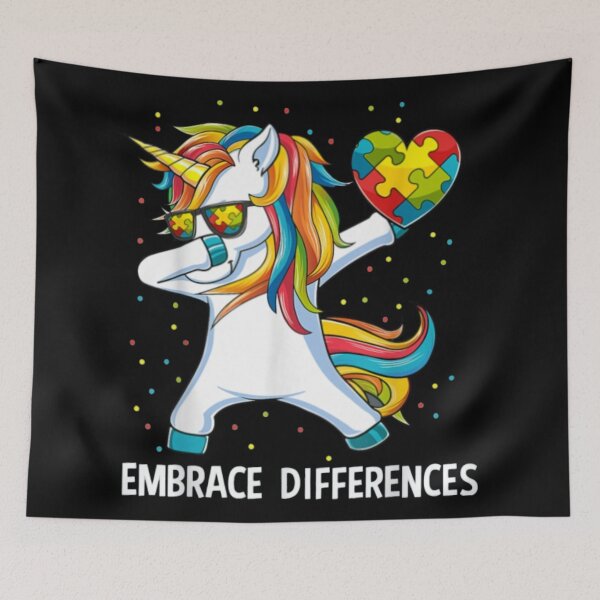Item preview, Embrace Differences Dabbing Unicorn Autism Awareness  designed and sold by VernonCruz.