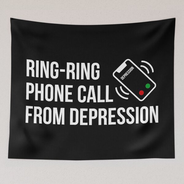 Item preview, Ring-Ring Phone Call From Depression (White) designed and sold by FilipeFerreira.
