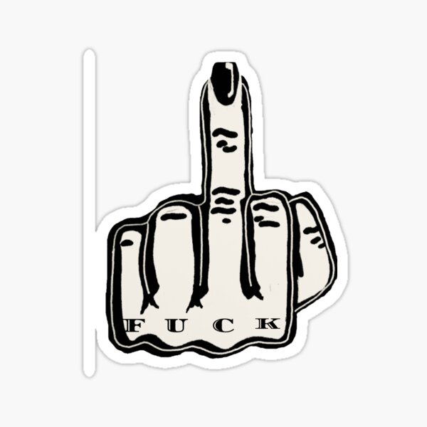 stick figure middle finger Sticker for Sale by nataliebrownnn