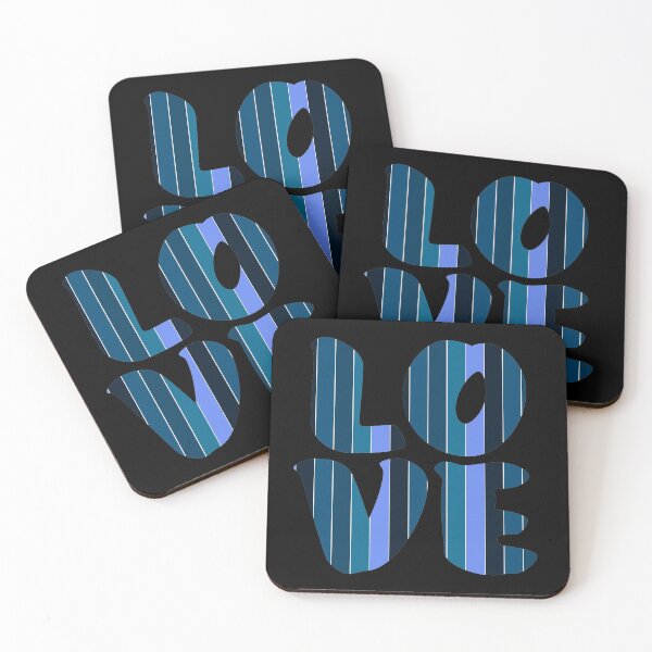 Item preview, Letters spelling LOVE with colorful stripes designed and sold by With My Hands By K.