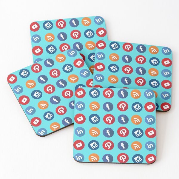 Item preview, Social Media Icons Pattern designed and sold by Anako Design.