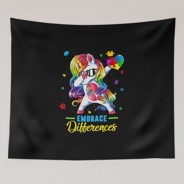 Item preview, Embrace Differences Unicorn Autism Awareness designed and sold by VernonCruz.