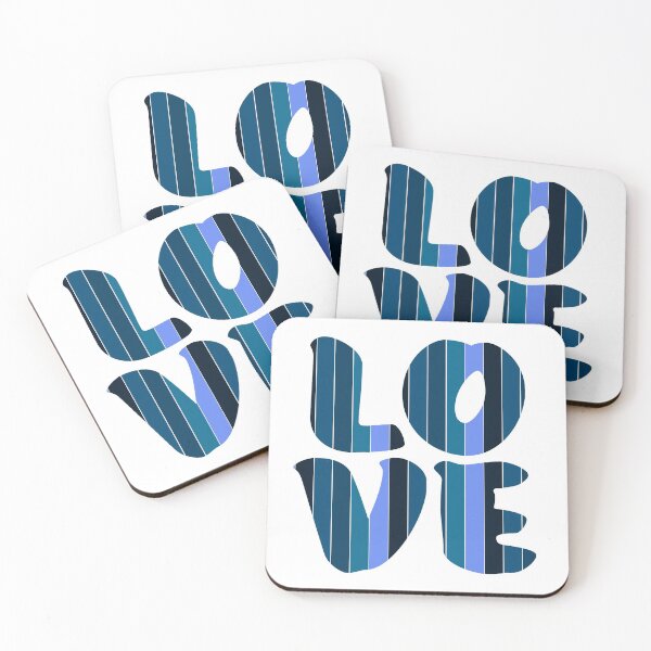 Item preview, Letters spelling LOVE with colorful stripes designed and sold by With My Hands By K.