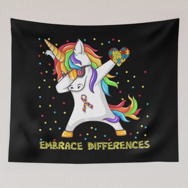 Item preview, Embrace Differences Dabbing Unicorn Autism Awareness  designed and sold by VernonCruz.