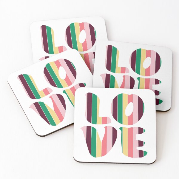Item preview, Letters spelling LOVE with colorful stripes designed and sold by With My Hands By K.