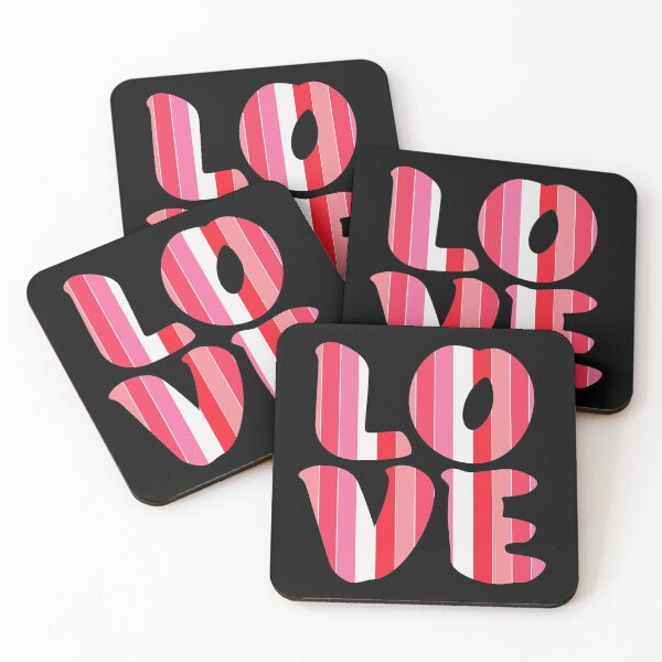 Item preview, Letters spelling LOVE with colorful stripes designed and sold by With My Hands By K.