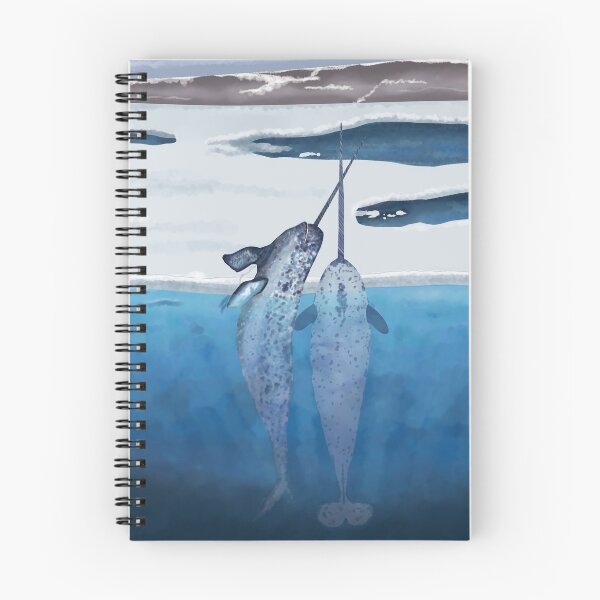 Item preview, Narwhals emerging from the cold ocean designed and sold by Brushes with Nature.