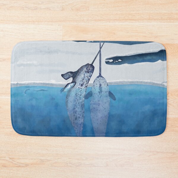 Item preview, Narwhals emerging from the cold ocean designed and sold by Brushes with Nature.